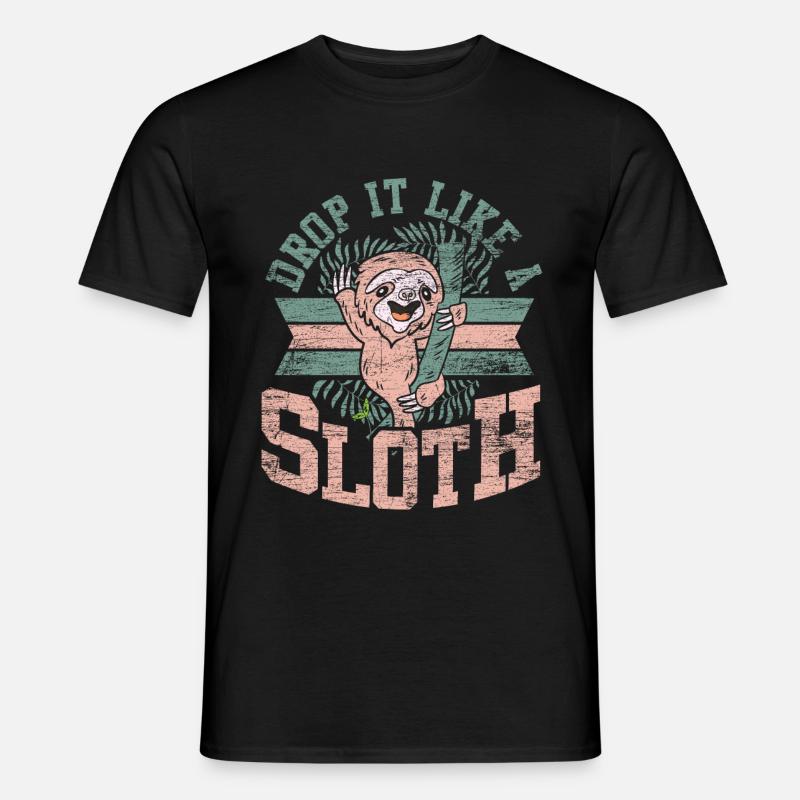 Faultier Vorbild - Männer T-Shirt - Schwarz