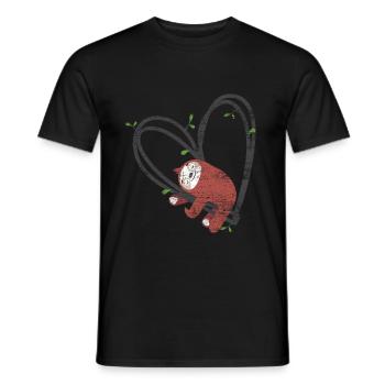 Amour paresseux - T-shirt homme - noir - Devant - AI Model Male 178 light (178cm)