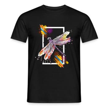 dragon-fly - Men's T-Shirt - black - Front - AI Model Male 178 light (178cm)