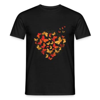 Les papillons aiment - T-shirt homme - noir - Devant - AI Model Male 178 light (178cm)