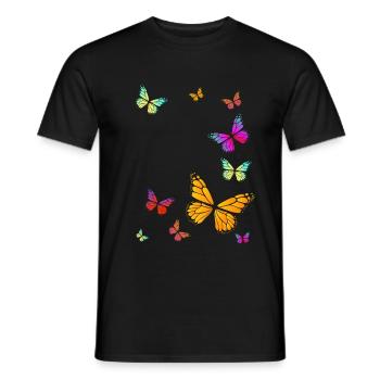 Ailes de papillons - T-shirt homme - noir - Devant - AI Model Male 178 light (178cm)