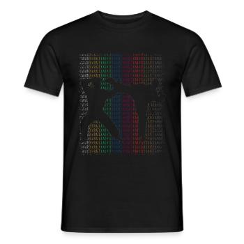 Karate fitness - Men's T-Shirt - black - Front - AI Model Male 178 light (178cm)