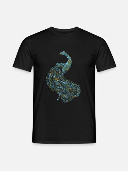 Peacock pet - Men's T-Shirt - black