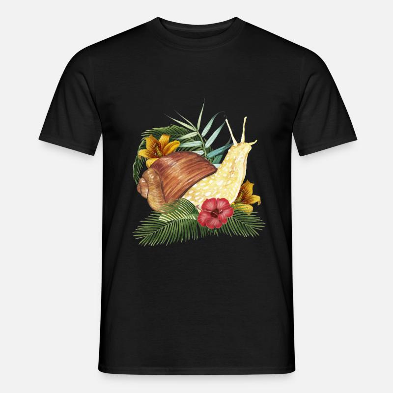 Schnecke Tier - Männer T-Shirt - Schwarz