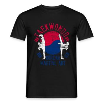 Taekwondo Corée - T-shirt homme - noir - Devant - AI Model Male 178 light (178cm)