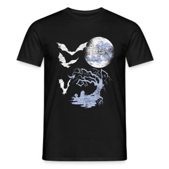 Chauve-souris Lune - T-shirt homme - noir - Devant - AI Model Male 178 light (178cm)