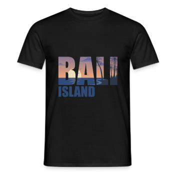 Le coucher de soleil de Bali - T-shirt homme - noir - Devant - AI Model Male 178 light (178cm)