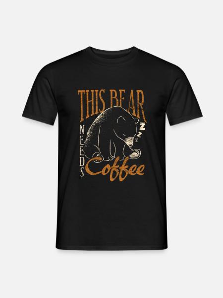 Bear coffee - Men's T-Shirt - black