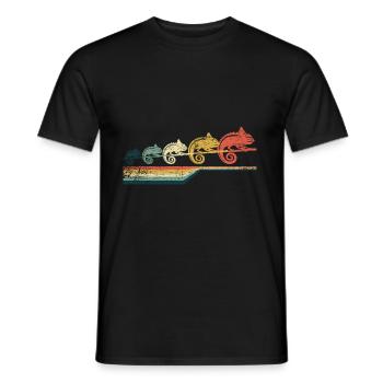Chameleon Endangered species - Men's T-Shirt - black - Front - AI Model Male 178 light (178cm)