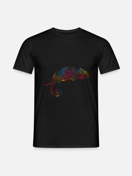 Chamäleon Farben - Männer T-Shirt - Schwarz