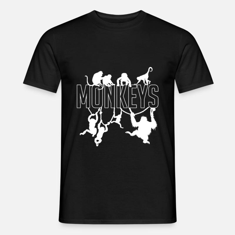 Affen Menschenaffe - Männer T-Shirt - Schwarz
