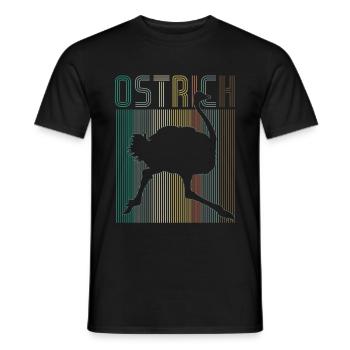 Ostrich - Men's T-Shirt - black - Front - AI Model Male 178 light (178cm)