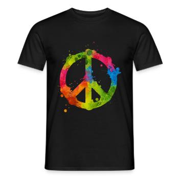 Symbole de paix - T-shirt homme - noir - Devant - AI Model Male 178 light (178cm)