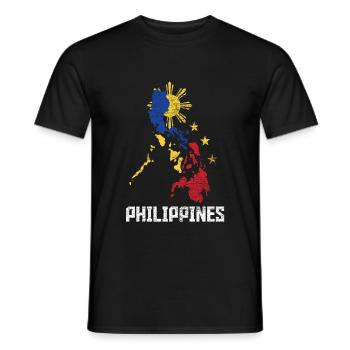 Philippines Asie du Sud-Est - T-shirt homme - noir - Devant - AI Model Male 178 light (178cm)