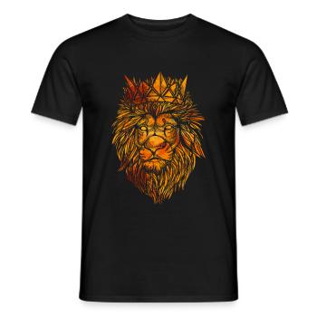 Couronne de lion - T-shirt homme - noir - Devant - AI Model Male 178 light (178cm)