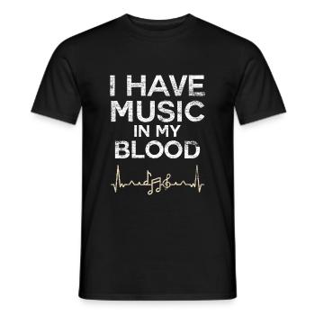Rythme cardiaque musique - T-shirt homme - noir - Devant - AI Model Male 178 light (178cm)