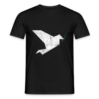 Origami Colombe - T-shirt homme - noir - Devant - AI Model Male 178 light (178cm)