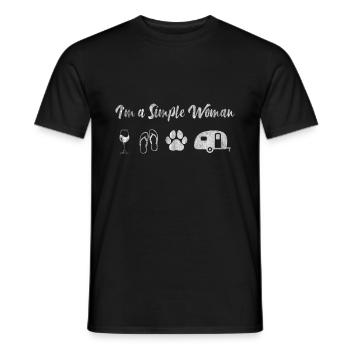 Camping needs - Men's T-Shirt - black - Front - AI Model Male 178 light (178cm)