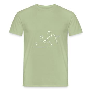 Ping-à-table Sportifs - T-shirt homme - vert sauge - Devant - AI Model Male 178 light (178cm)
