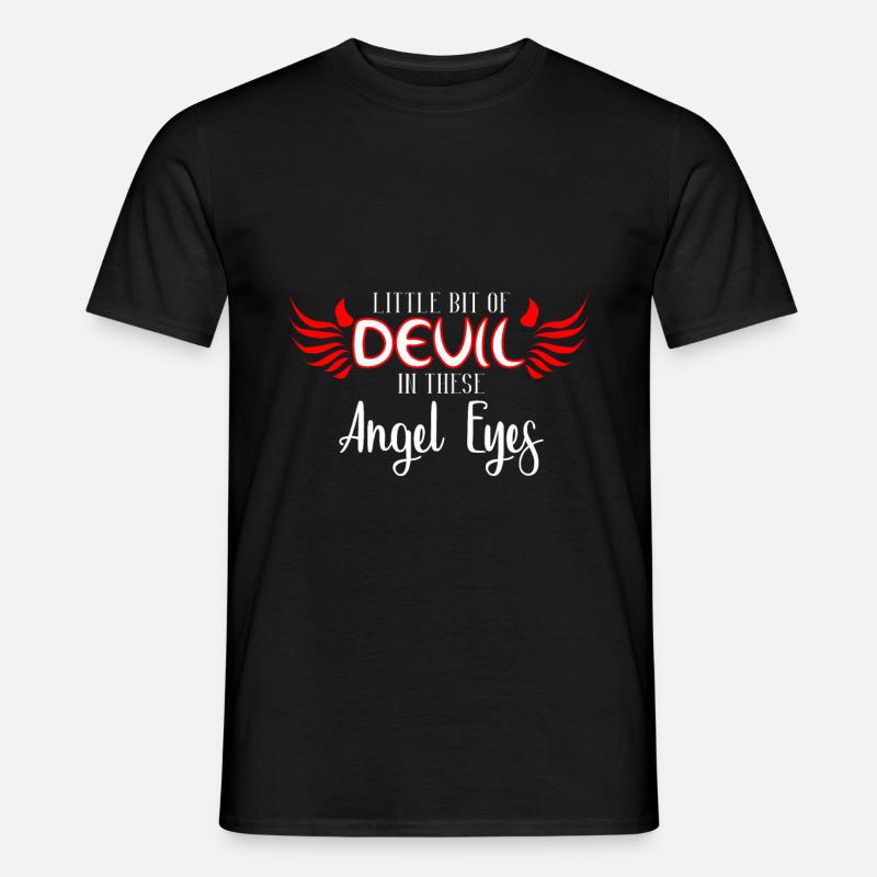 Teufel Engel - Männer T-Shirt - Schwarz