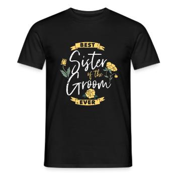 Groom sister wedding support - Men's T-Shirt - black - Front - AI Model Male 178 light (178cm)