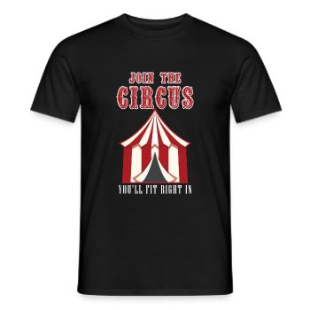 Zirkus Clown - Männer T-Shirt - Schwarz - Vorne - AI Model Male 178 light (178cm)