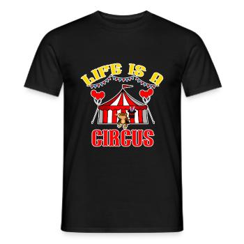 Zirkus Leben - Männer T-Shirt - Schwarz - Vorne - AI Model Male 178 light (178cm)