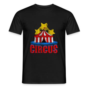 Zirkus - Männer T-Shirt - Schwarz - Vorne - AI Model Male 178 light (178cm)