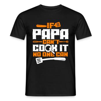 Koch Papa - Männer T-Shirt - Schwarz - Vorne - AI Model Male 178 light (178cm)