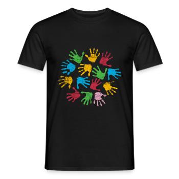 Kindergarten Colors - Men's T-Shirt - black - Front - AI Model Male 178 light (178cm)