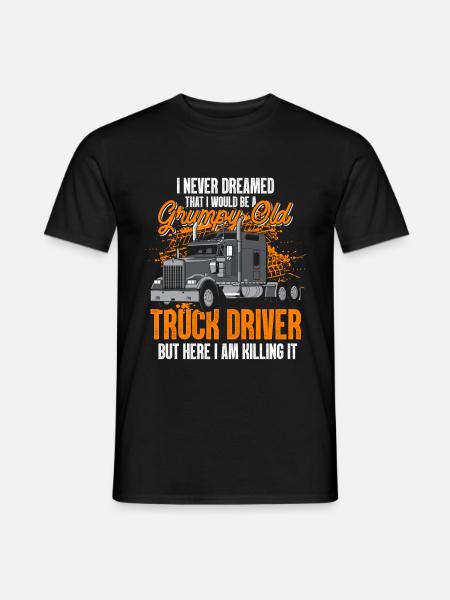 LKW Fahrer - Männer T-Shirt - Schwarz