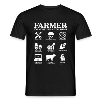Qualités paysannes - T-shirt homme - noir - Devant - AI Model Male 178 light (178cm)