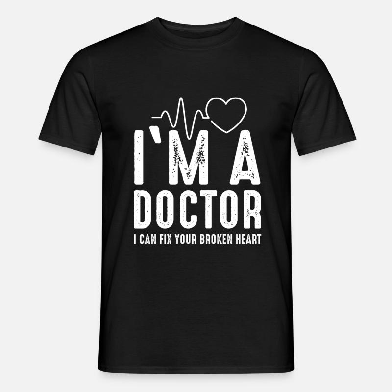 Doktor - Männer T-Shirt - Schwarz