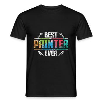 Painter hero - Men's T-Shirt - black - Front - AI Model Male 178 light (178cm)