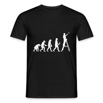 Evolution du peintre - T-shirt homme - noir - Devant - AI Model Male 178 light (178cm)