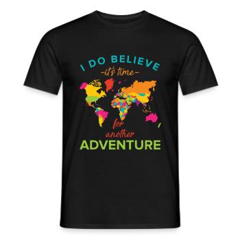 Travel adventure - Men's T-Shirt - black - Front - AI Model Male 178 light (178cm)