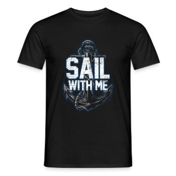 Sailing experience - Men's T-Shirt - black - Front - AI Model Male 178 light (178cm)