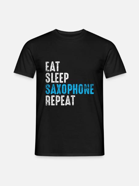 saxophone - Men's T-Shirt - black