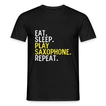 Passe-temps saxophone - T-shirt homme - noir - Devant - AI Model Male 178 light (178cm)