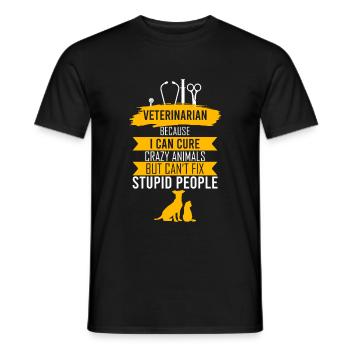 Tierarzt Menschen - Männer T-Shirt - Schwarz - Vorne - AI Model Male 178 light (178cm)