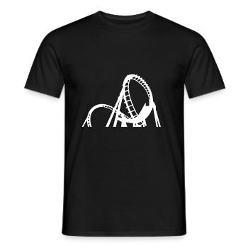 Aventure de montagnes russes - T-shirt homme - noir - Devant - AI Model Male 178 light (178cm)