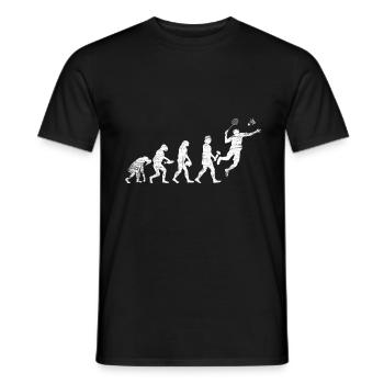 Evolution du badminton - T-shirt homme - noir - Devant - AI Model Male 178 light (178cm)