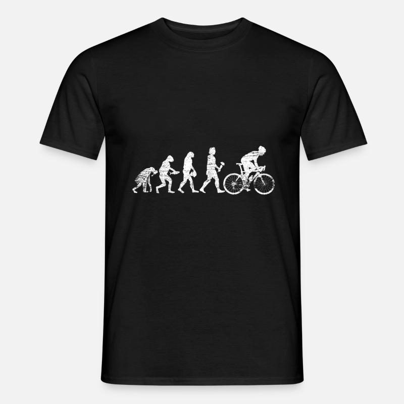 Evolution Fahrrad - Männer T-Shirt - Schwarz