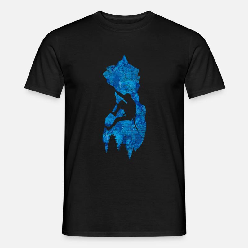 Klettern Gebirge - Männer T-Shirt - Schwarz