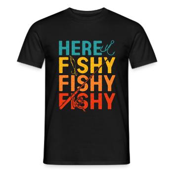 Angeln Angelhaken - Männer T-Shirt - Schwarz - Vorne - AI Model Male 178 light (178cm)