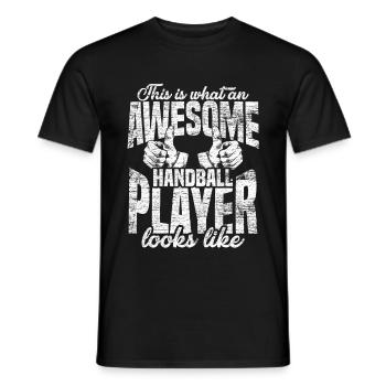Handball - T-shirt homme - noir - Devant - AI Model Male 178 light (178cm)