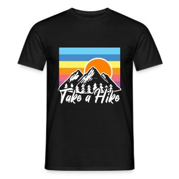 Wandern Wanderung - Männer T-Shirt - Schwarz - Vorne - AI Model Male 178 light (178cm)
