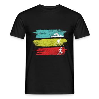 Triathlon Sport - T-shirt homme - noir - Devant - AI Model Male 178 light (178cm)