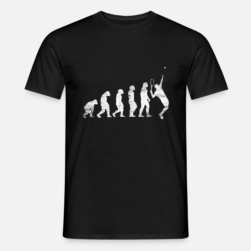 Evolution Tennis - Männer T-Shirt - Schwarz
