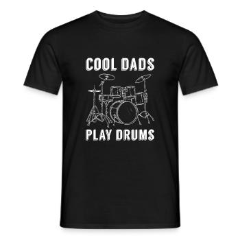 Batterie papa - T-shirt homme - noir - Devant - AI Model Male 178 light (178cm)